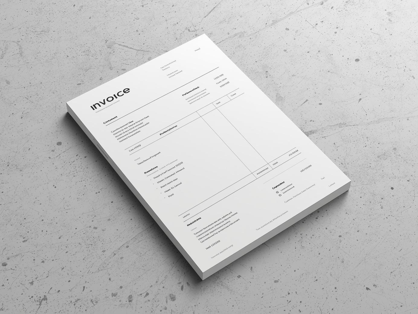 Facture professionnelle BBO Services sur fond béton
